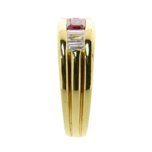Fedina Riviere Rubini Diamanti ct 0,46 Oro 18 kt