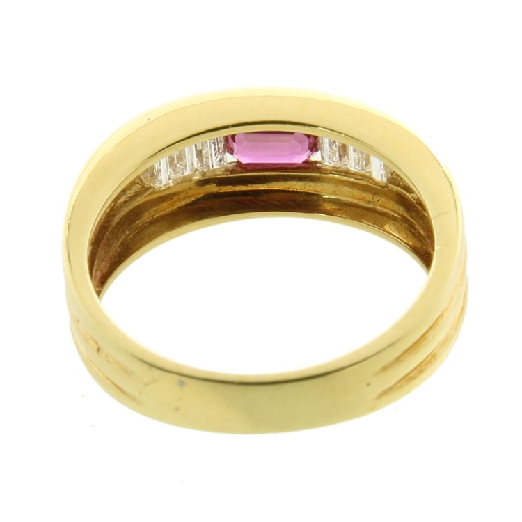 Fedina Riviere Rubini Diamanti ct 0,46 Oro 18 kt