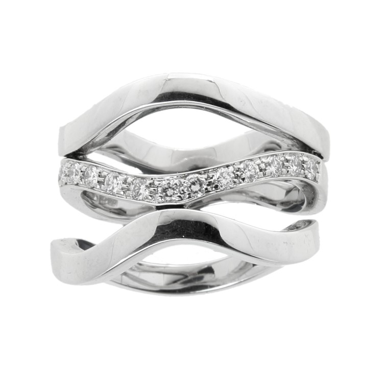 ALFIERI & St JOHN Anello Diamanti ct 0,27 Oro 18 kt