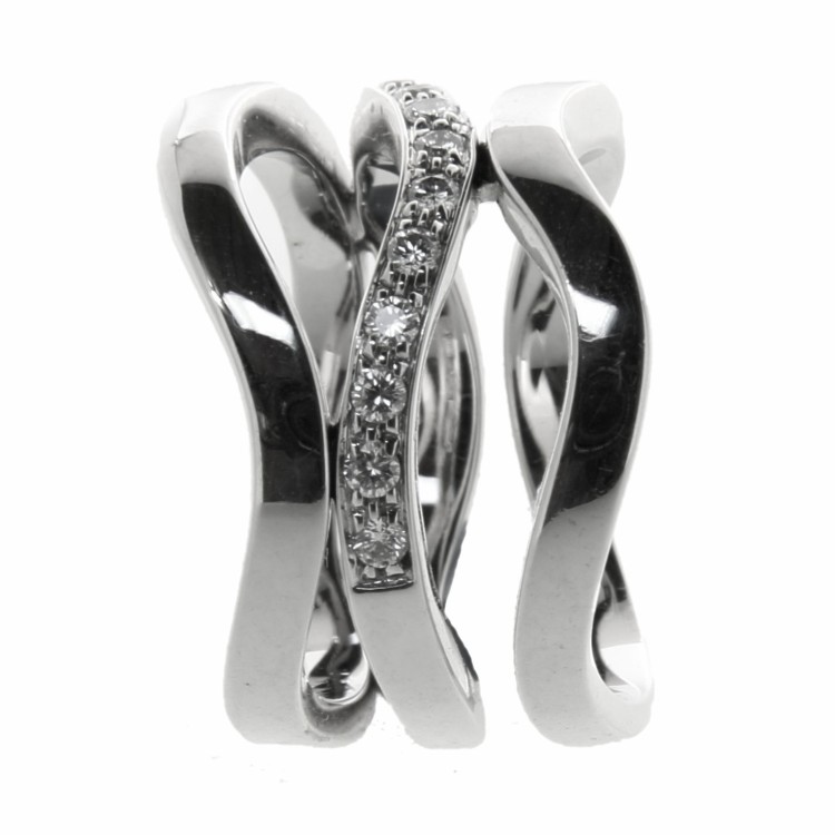 ALFIERI & St JOHN Anello Diamanti ct 0,27 Oro 18 kt
