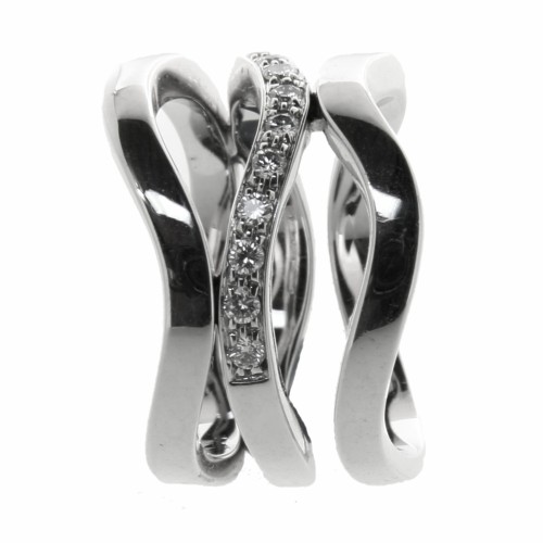 ALFIERI & St JOHN Anello Diamanti ct 0,27 Oro 18 kt