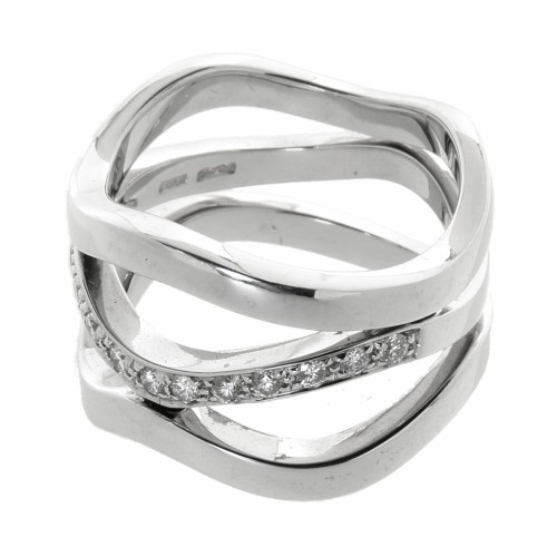 ALFIERI & St JOHN Anello Diamanti ct 0,27 Oro 18 kt