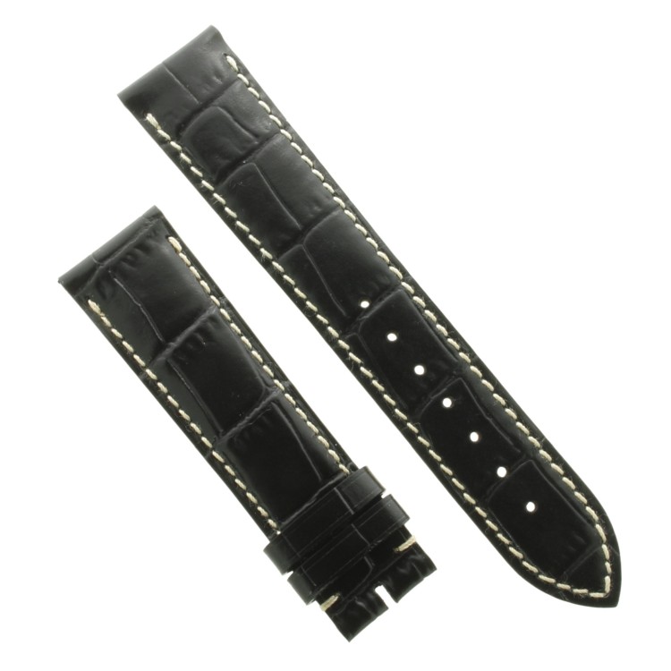 Longines Cinturino Stampa Alligatore Nero Opaco 20/18 mm Heritage, Master, Grand Vitesse.