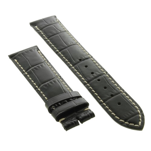 Longines Cinturino Stampa Alligatore Nero Opaco 20/18 mm Heritage, Master, Grand Vitesse.