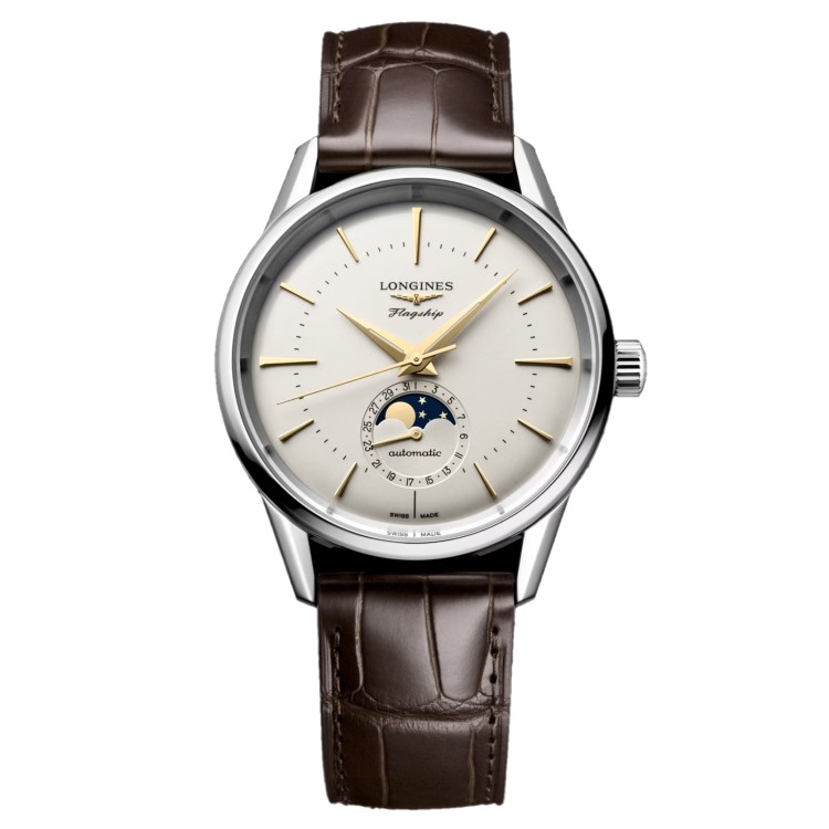 LONGINES Heritage Classic Silvered Fasi Lunari L4.815.4.78.2 Automatico 38,5 mm