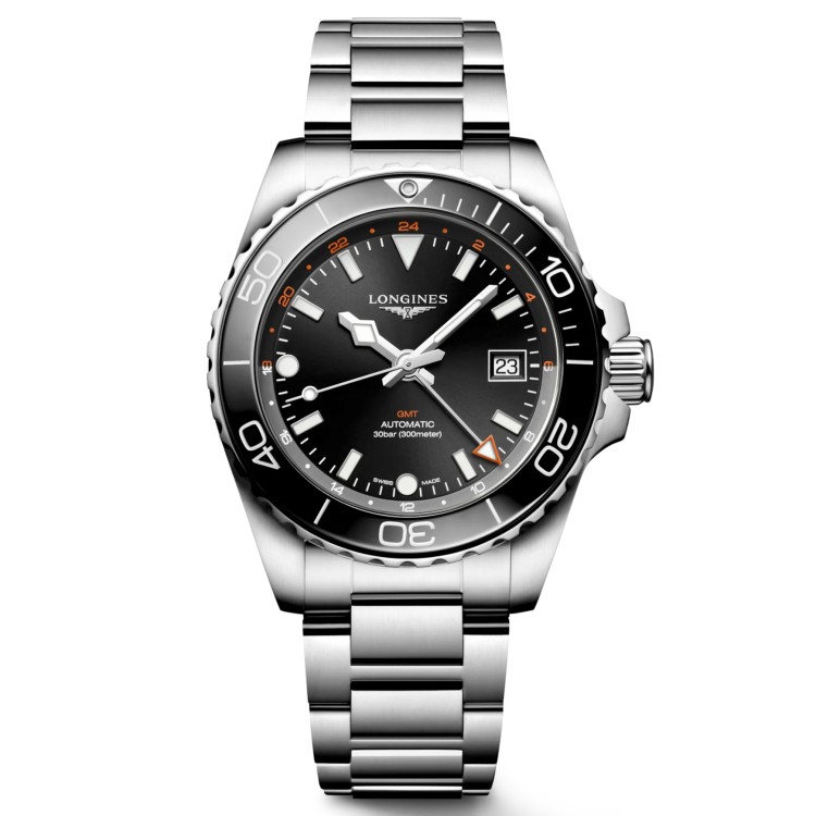 LONGINES HydroConquest GMT L3.790.4.56.6 Automatico 41 mm Nero