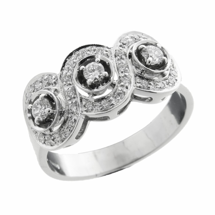 Anello Fascia Diamanti ct 0,43 Oro 18 kt