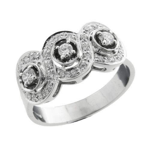 Anello Fascia Diamanti ct 0,43 Oro 18 kt