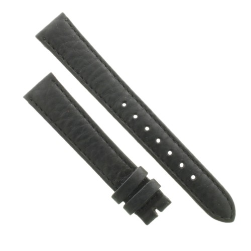 Cinturino Pelle Nero Opaco 16/14 mm B40B fodera nera classico.