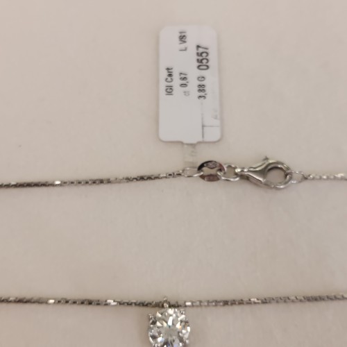 Orecchini Diamanti ct 0,86 Oro 18 kt