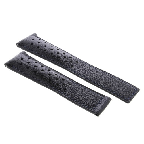 Tag Heuer Cinturino Monaco FC6300 Pelle Blu Forata 22/18 mm CAW211D