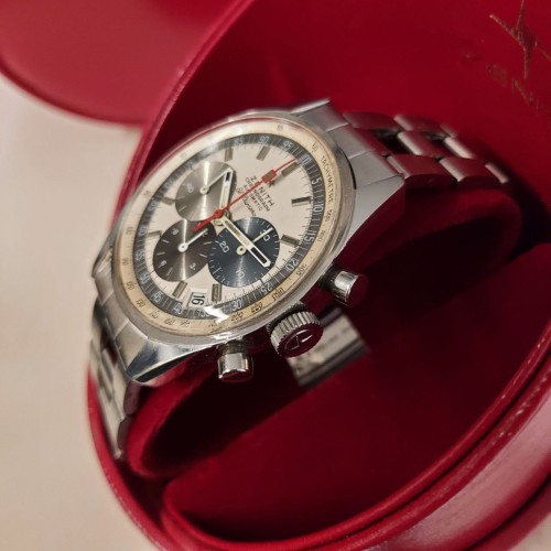ZENITH A386 Cronorafo Acciaio 38 mm anno 1971 con scatola Originale