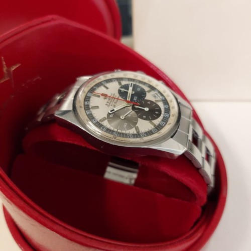 ZENITH A386 Cronografo Acciaio El Primero 38 mm anno 1971 con scatola Originale