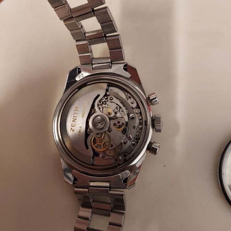 ZENITH A386 Cronografo Acciaio El Primero 38 mm anno 1971 con scatola Originale