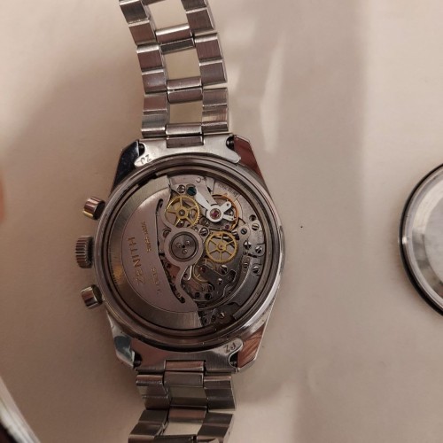 ZENITH A386 Cronorafo Acciaio 38 mm anno 1971 con scatola Originale