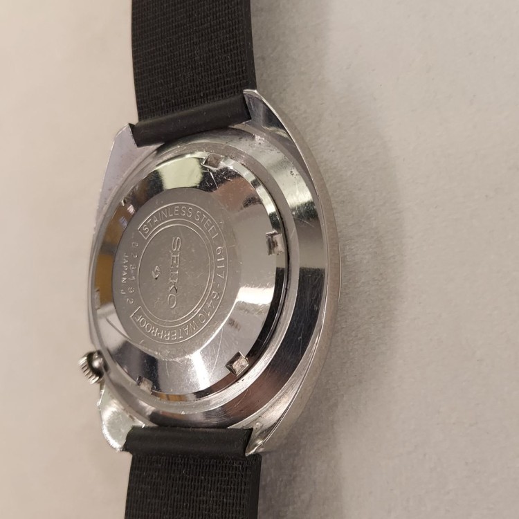 SEIKO Navigator Timer 6117-6410 Secondo Polso Gmt 41 mm  Cassa acciao