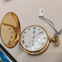 ELGIN Orologio Tasca Savonette 48 mm  Meccanico Carica Manuale oro Rosa 14 kt