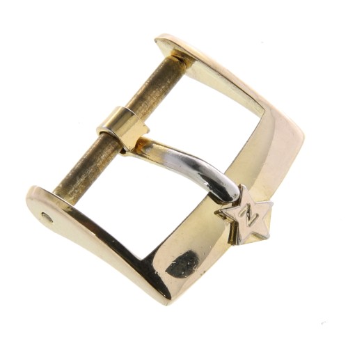 Zenith Fibbia Vintage Stella applicata Placcata Oro ardiglione 16 mm