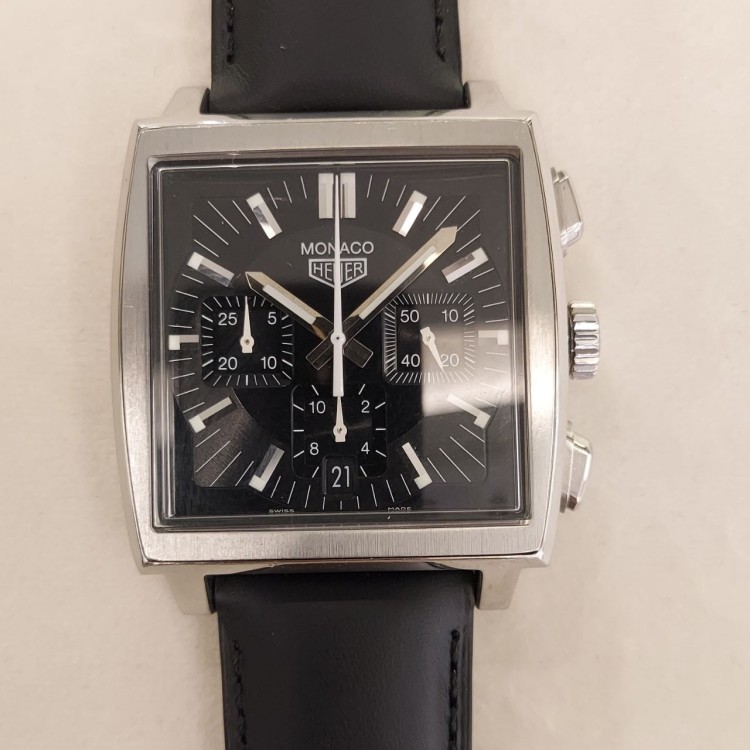 HEUER Monaco Cronografo Tag Heuer CS2111.FC8119 38 x 38 x 13,2 mm peso 95 gr anni 2000