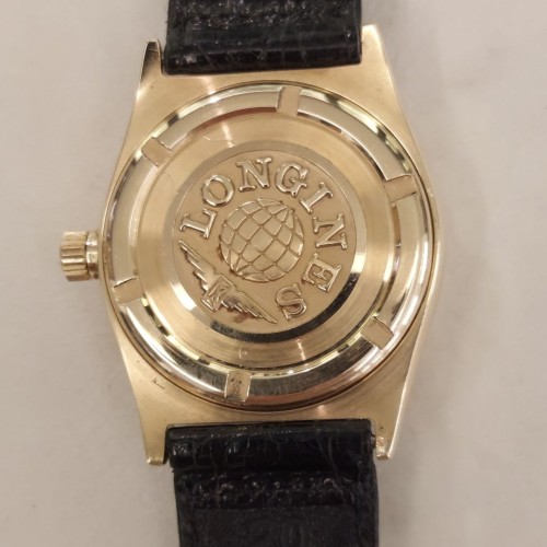 LONGINES L633.5 in Oro 18 kt pelle Automatico 35 mm quadrante Bianco indici e datario(int cassa 1101.20)