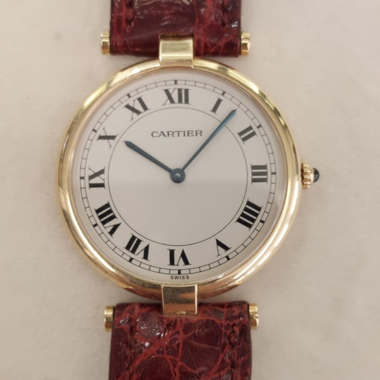 CARTIER Vendome 881001 Quarzo Oro Giallo 18 kt misura 30 x 5 mm
