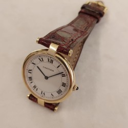 CARTIER Vendome 881001 Quarzo Oro Giallo 18 kt misura 30 x 5 mm 2
