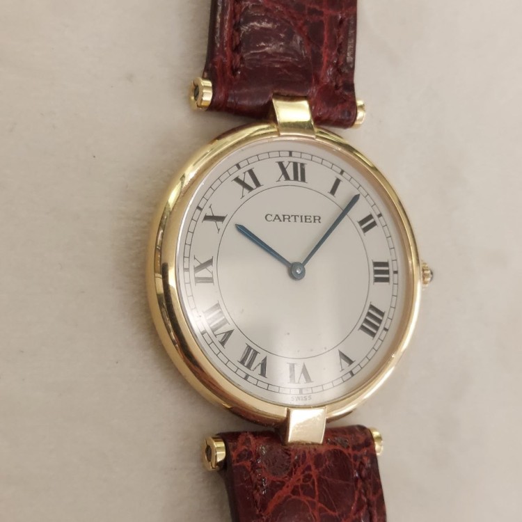 CARTIER Vendome 881001 Quarzo Oro Giallo 18 kt misura 30 x 5 mm