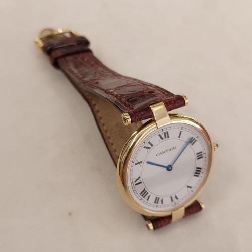 CARTIER Vendome 881001 Quarzo Oro Giallo 18 kt misura 30 x 5 mm