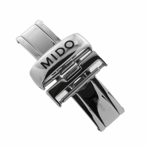 MIDO chiusura deployante Acciaio 18 mm. Per cinturini in Pelle e Alligatore