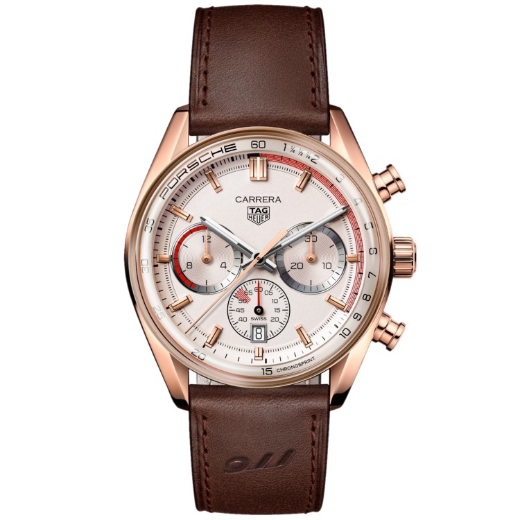 TAG Heuer Carrera CBS2040.FC8318 Chronosprint x Porsche Cronografo automatico 42 mm Oro 5N