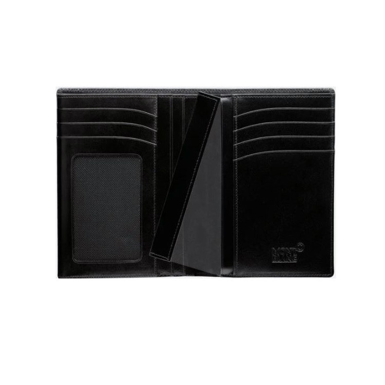 Meisterstruck MONTBLANC Portafoglio Verticale 130074 7cc ID Card Nero.