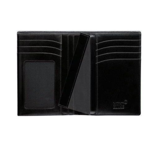 Meisterstuck MONTBLANC Portafoglio Verticale 130074 7cc ID Card Nero.