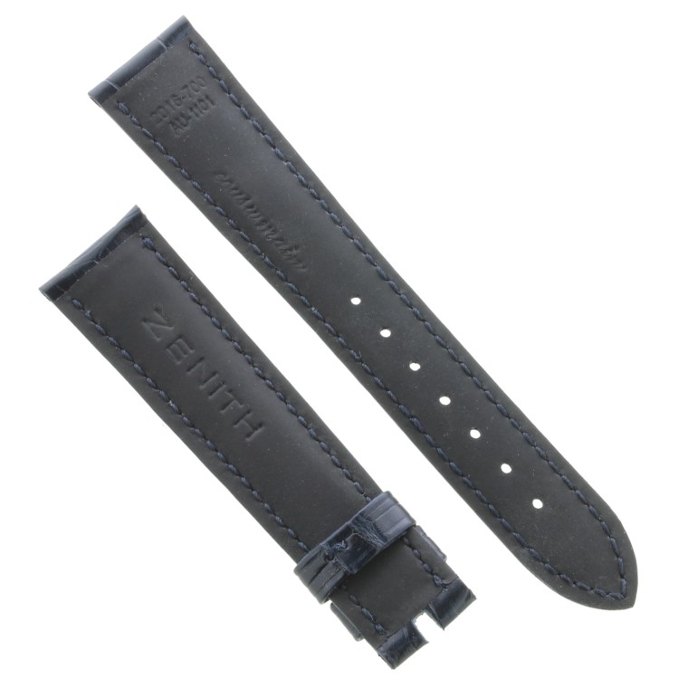 Zenith Cinturino C498 Alligatore Marrone opaco 20/16 mm