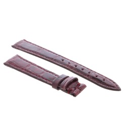 Cinturino Coccodrillo Rosso Bordeaux Lucido 16/14 mm B30B forma classica Donna. 2