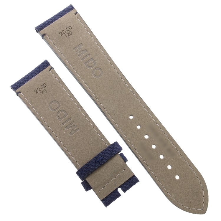Mido Cinturino Ocean Star Captain V Sintetico Blu 22/20 mm. Per M02643036041