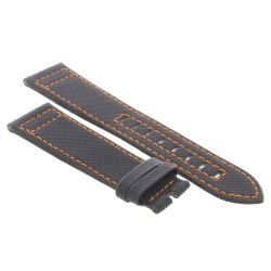 Mido Cinturino Ocean Star Tribute Pelle nero cucito arancio 21/18mm. Per M0268301105100 2