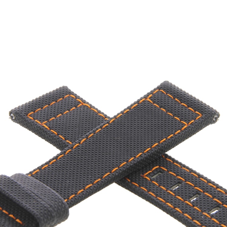 Mido Cinturino Ocean Star Tribute Pelle nero cucito arancio 21/18mm. Per M0268301105100
