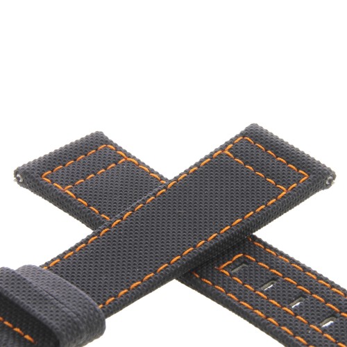 Mido Cinturino Ocean Star Tribute Pelle nero cucito arancio 21/18mm. Per M0268301105100