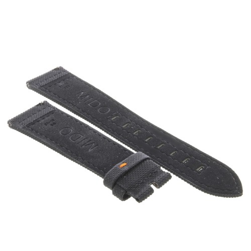Mido Cinturino Ocean Star Tribute Pelle nero cucito arancio 21/18mm. Per M0268301105100