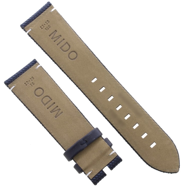 Mido Cinturino Ocean Star Captain GMT Sintetico Blu 22/20 mm. Per M0266291705100
