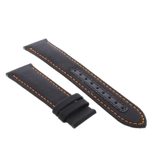 Mido Cinturino Commander Gradient Sintetico nero cucito arancio 21/18 mm. Per M0214073741102