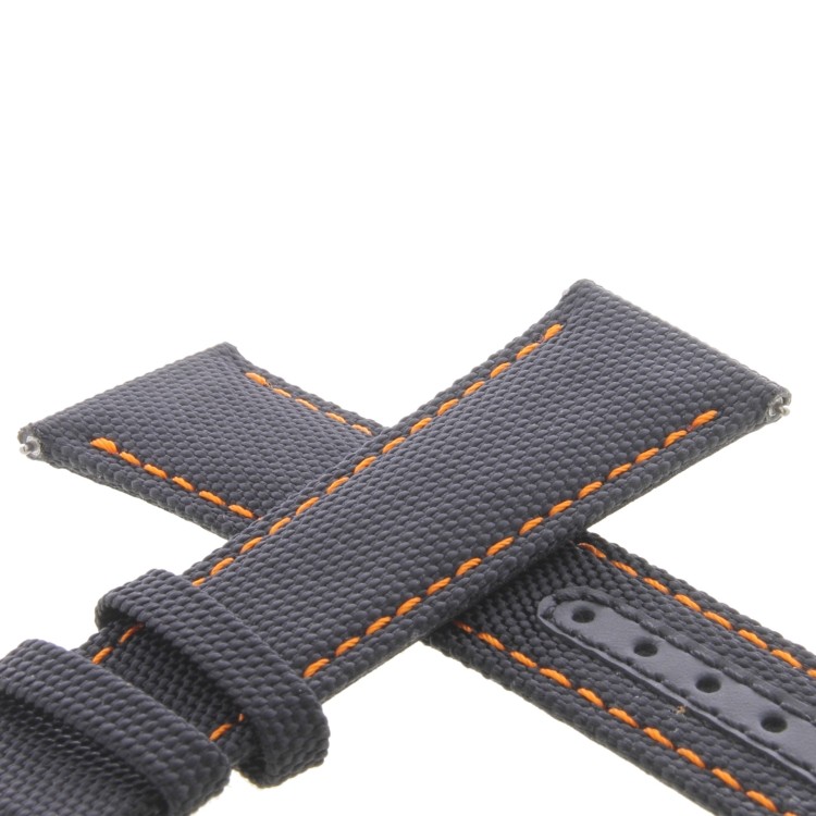 Mido Cinturino Commander Gradient Sintetico nero cucito arancio 21/18 mm. Per M0214073741102