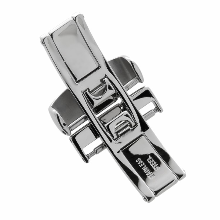 MIDO chiusura deployante Acciaio 18 mm. Per cinturini in Pelle e Alligatore