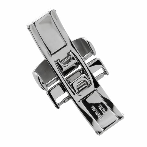 MIDO chiusura deployante Acciaio 18 mm. Per cinturini in Pelle e Alligatore