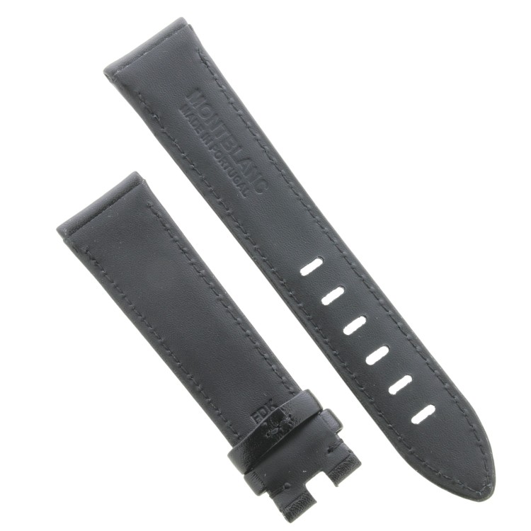 Montblanc Cinturino Pelle Nero 20/18 mm per Timewalker 41 mm ed altri.