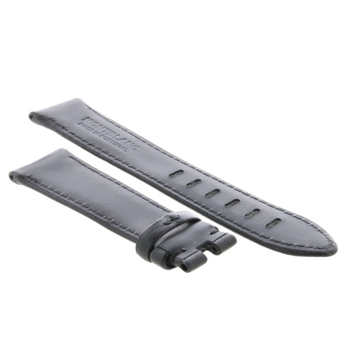 Montblanc Cinturino Pelle Nero 20/18 mm per Timewalker 41 mm ed altri.