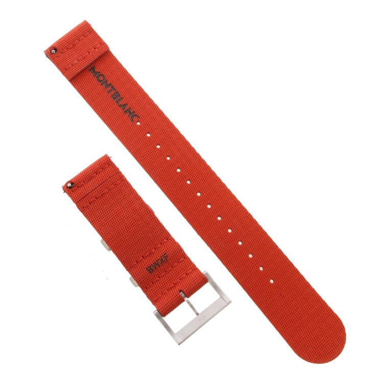 Montblanc Cinturino Caucciù Rosso 22/22 mm per Smartwatch Summit e altri.