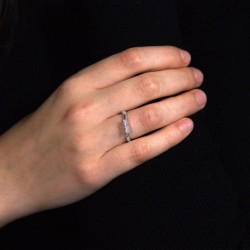 Anello TRILOGY Diamante ct 0,25 Oro 18 kt 2