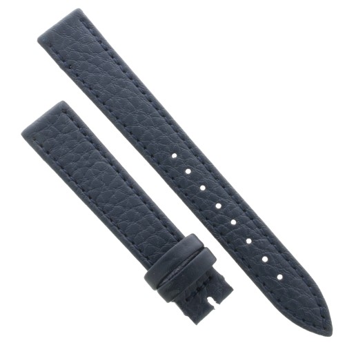 Cinturino Pelle Martellata Blu opaco Piatto 16/14 mm B28B classico