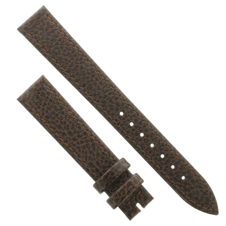 Cinturino Pelle Martellata Marrone Scuro opaco 16/14 mm B25B classico.